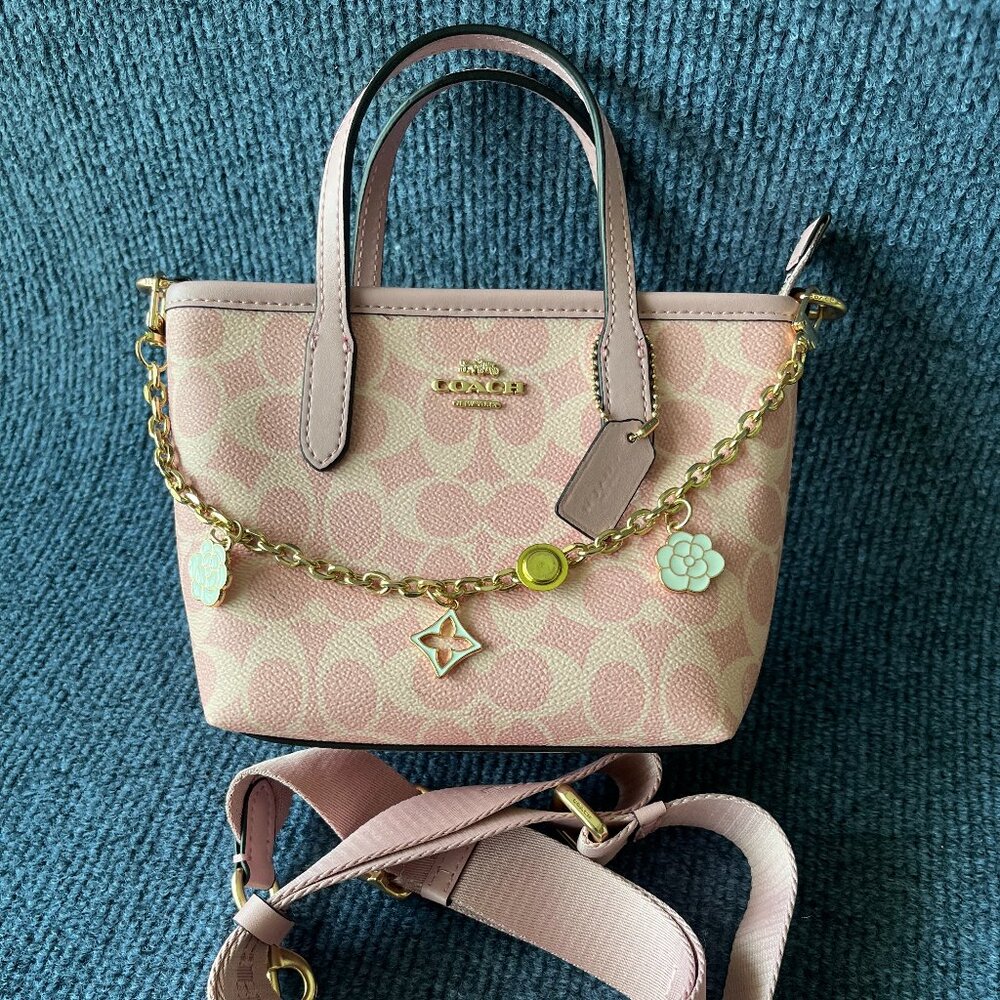 Women's Cowhide Shoulder Bag coach bag pink 16*16